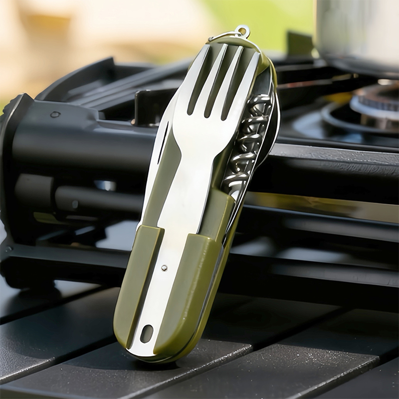 Pocket Knife Ceramic - Set Peralatan Makan Berkemah 7 Dalam