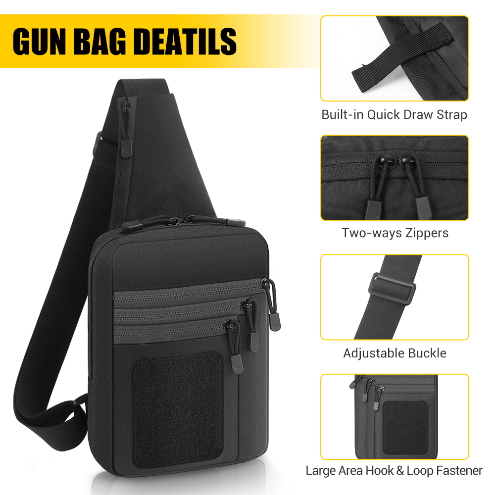 Tas Pistol Taktis Tas Penyimpa - Edc Carry Handgun ulasan dan harga