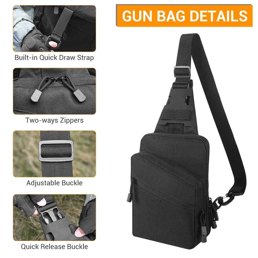 Tas Pistol Taktis untuk Menyim - Edc Concealed Carry Holster ulasan dan harga