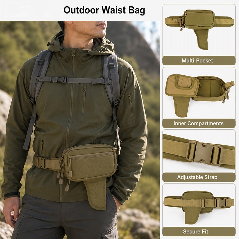 Tas Pinggang Multifungsi Nilon - Edc Concealed Carry Holster ulasan dan harga